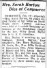 Montgomery (Barton), Sarah - Obituary
